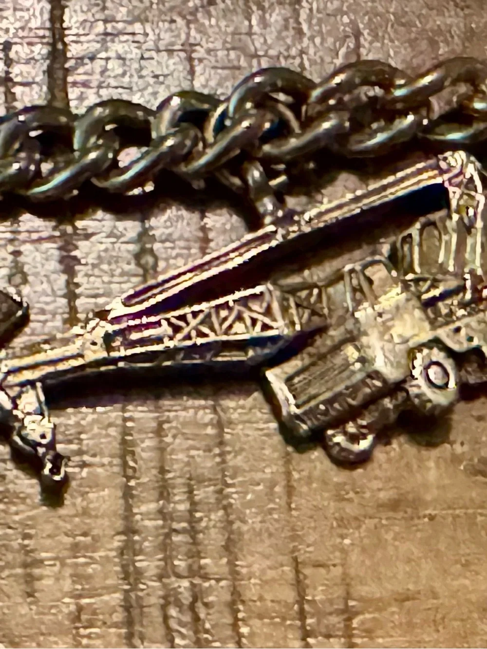 Silver Construction Charm Bracelet - Men Accessories